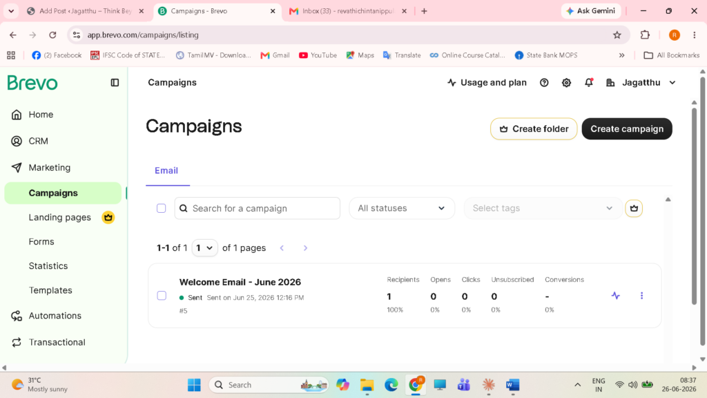 Sendinblue email marketing
